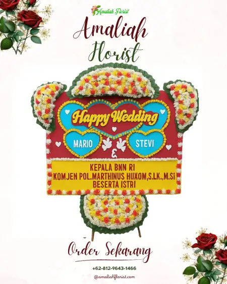 Papan Bunga Pernikahan Peniron